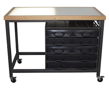 Mesa del conservador Standard con negatoscopio
